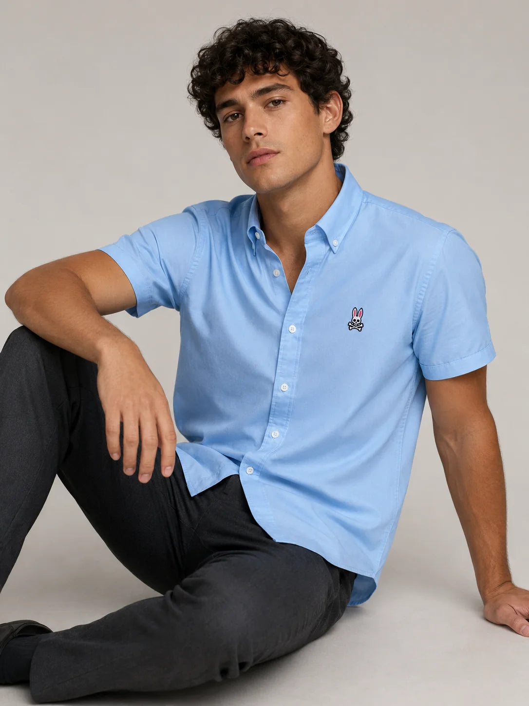 Camisa manga corta 45015 - Celeste - talla M