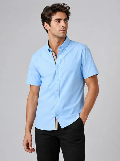 Camisa manga corta 45016 - Celeste - talla XXL