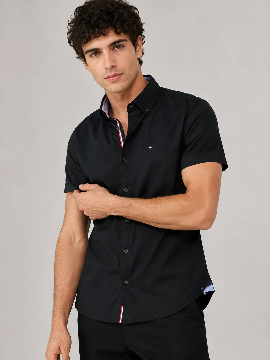 Camisa manga corta 45017 - Negro - talla XL