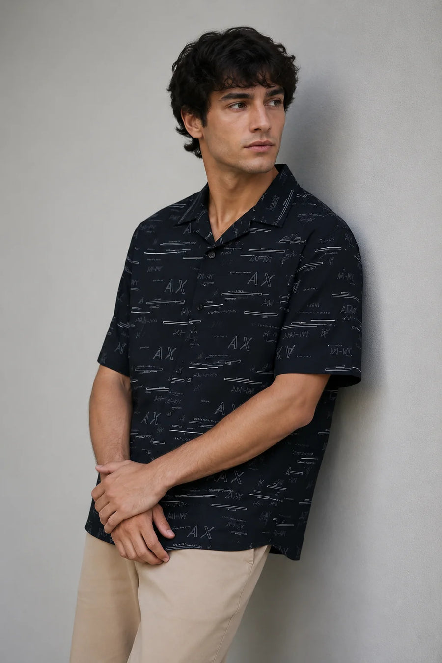 Camisa manga corta 45030 - Azul oscuro - talla XL