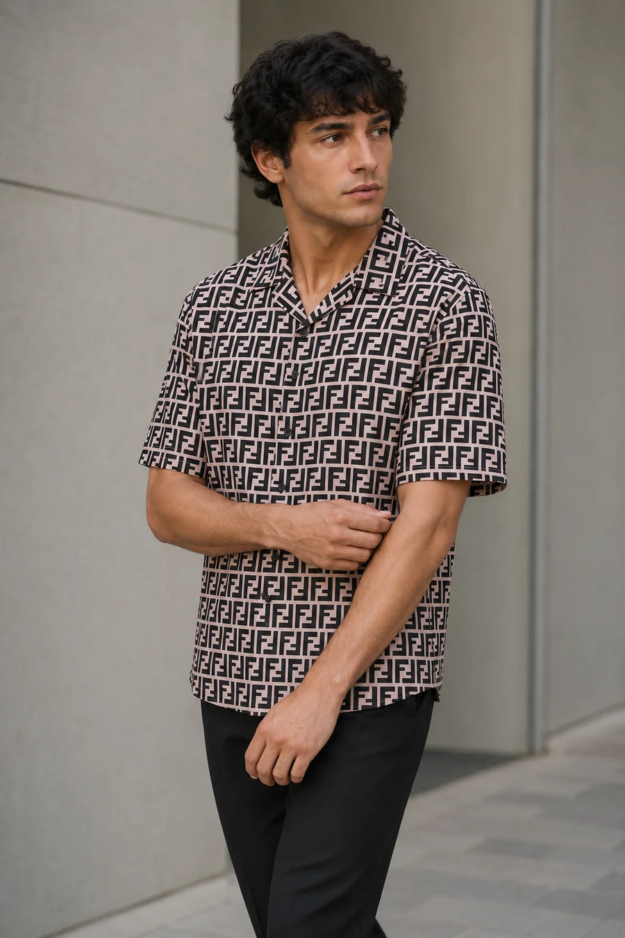 Camisa manga corta 45031 - Negro - talla XL