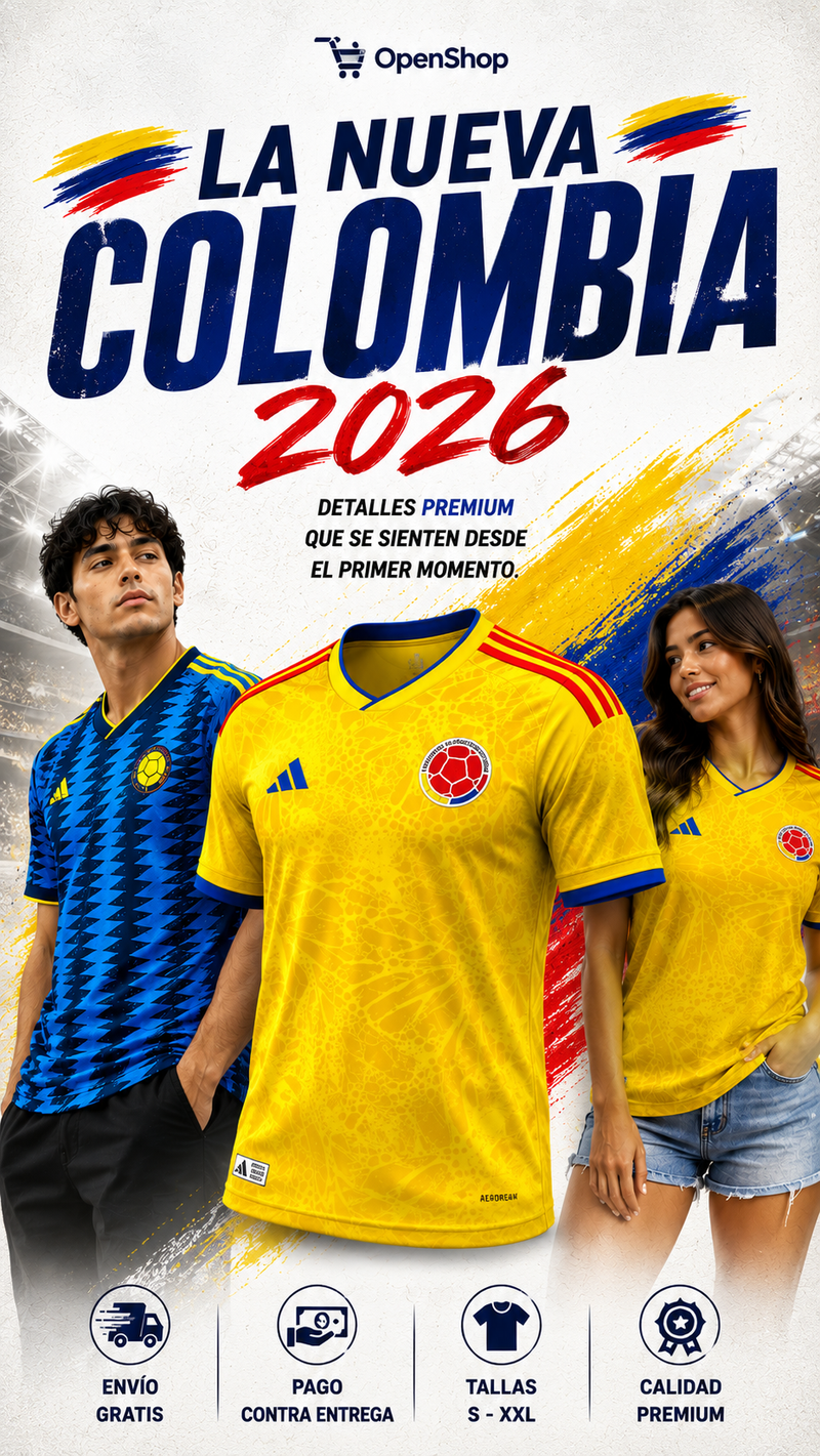 Camiseta Colombia 2026 | Máximo Detalle, Máxima Pasión