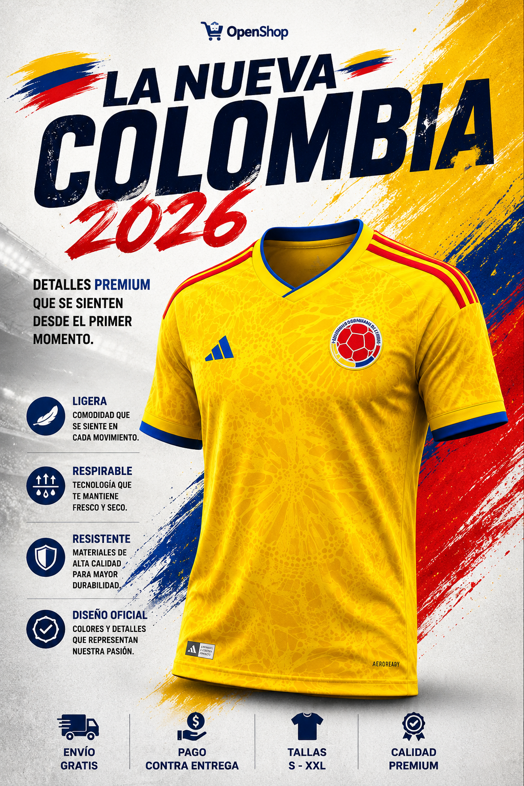 Camisetas Colombia Hombre 2026 | Versión Oficial